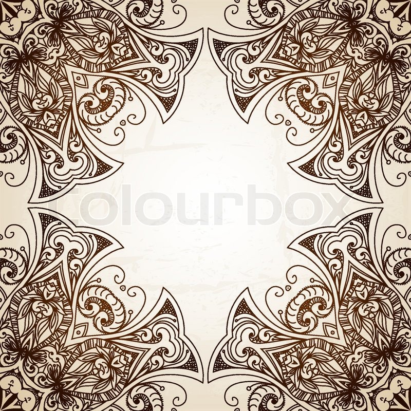 White Lace Border Vector