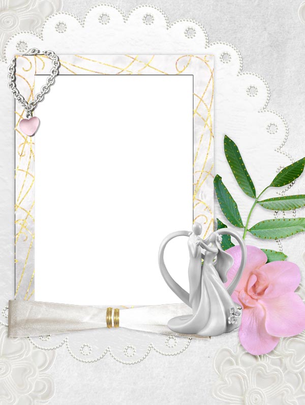 White Wedding Transparent Frame