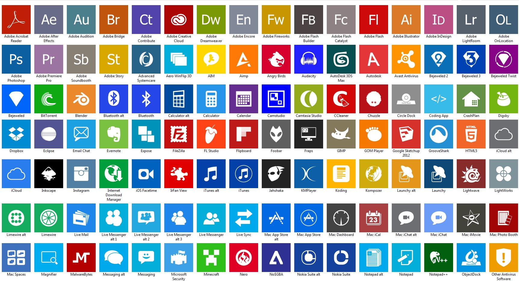 Windows 8 Metro Icon Pack