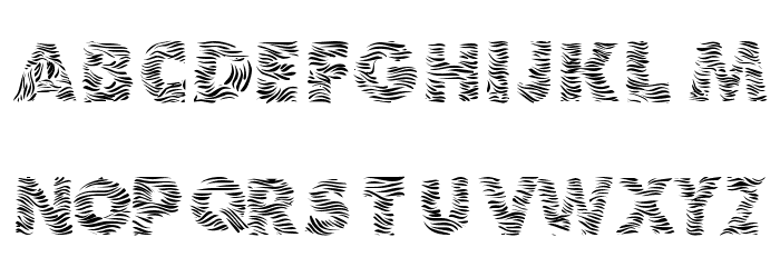 Zebra Print Font Zebra Print Font