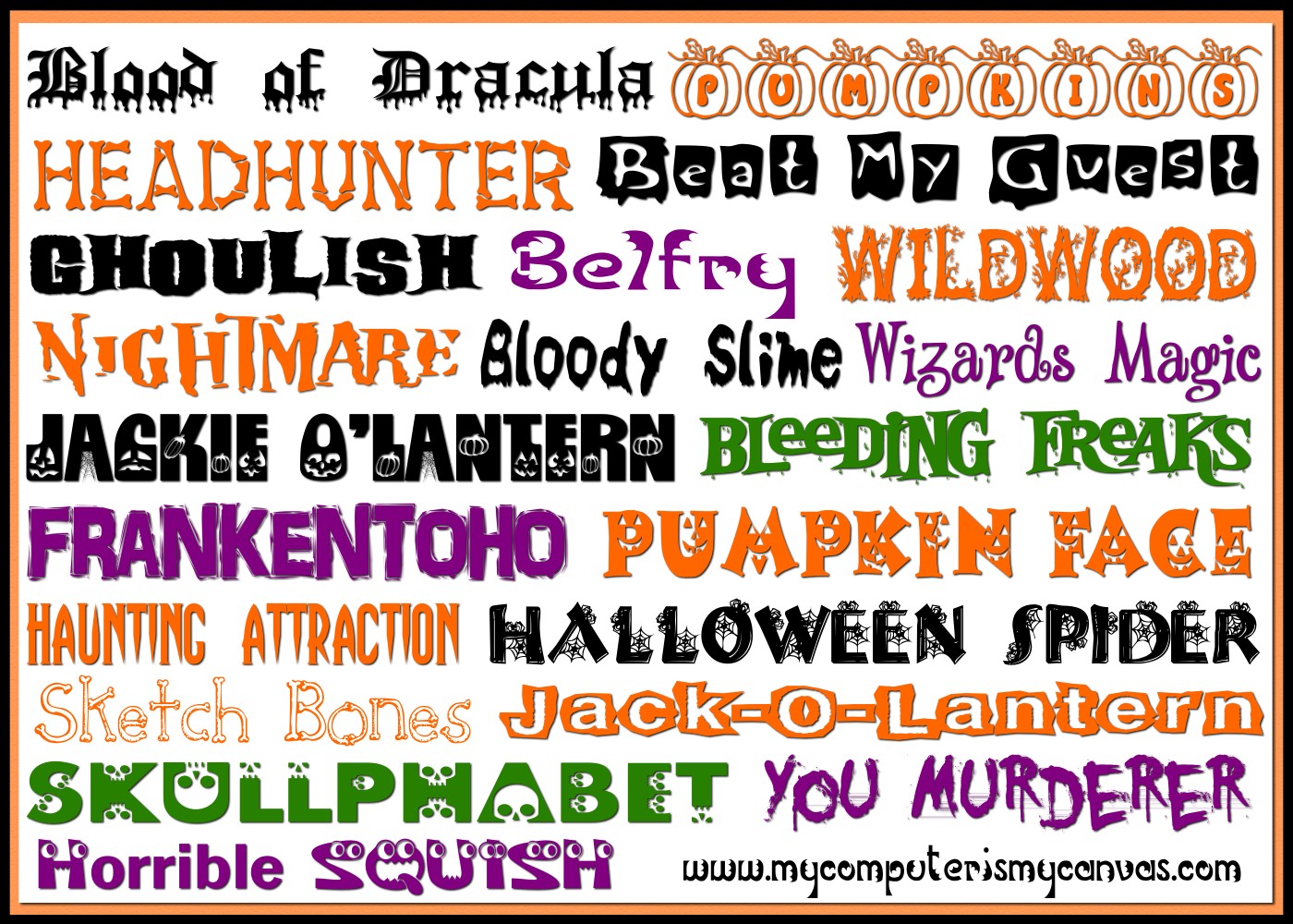 20 Free Halloween Fonts 20 Free Halloween Fonts