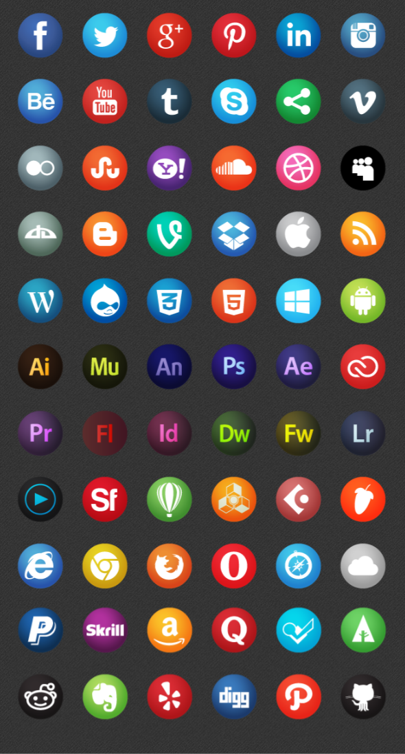 Animated Social Media Icons