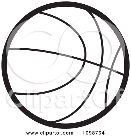 Basketball Clip Art Black and White