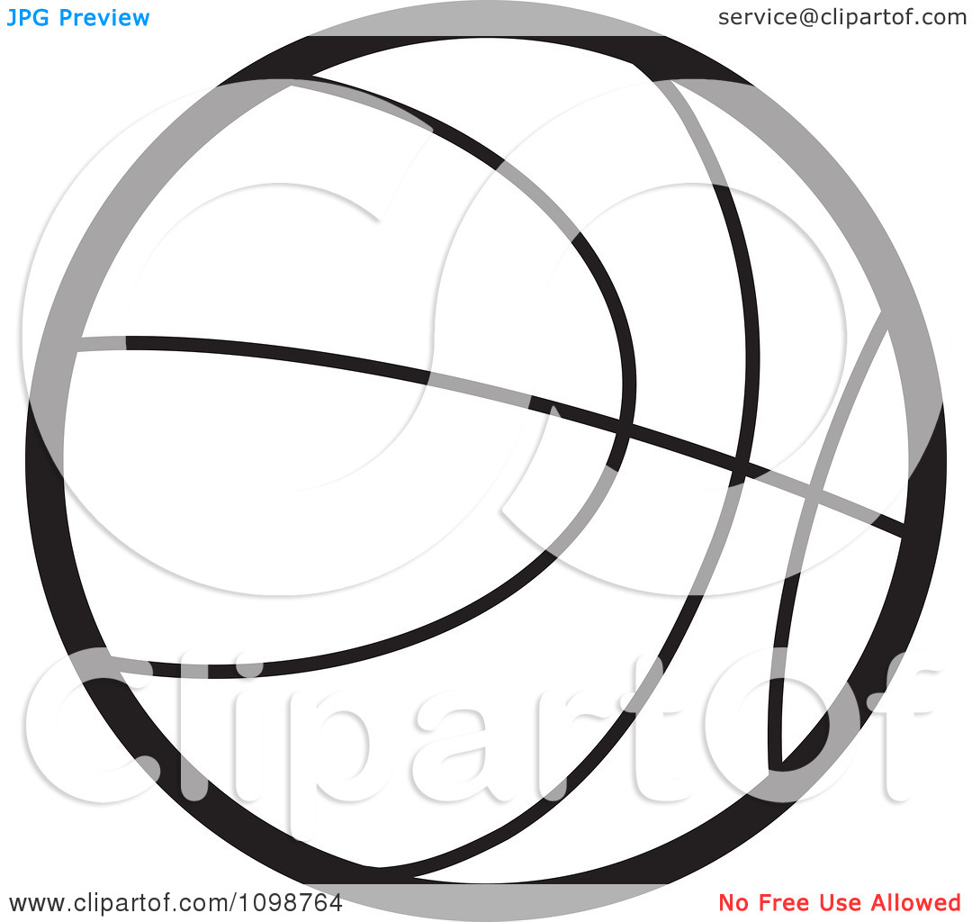 Basketball Clip Art Black and White