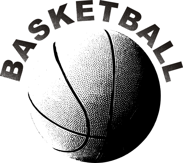 Basketball Clip Art Black and White