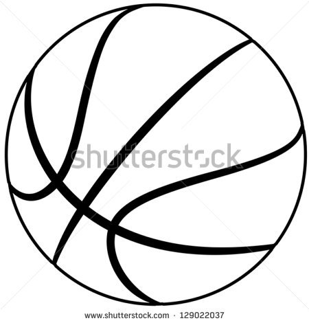 Basketball Clip Art Black and White