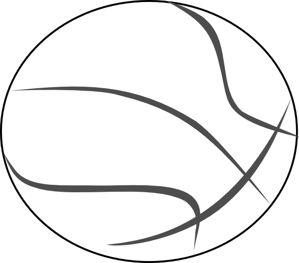 Basketball Clip Art Black and White