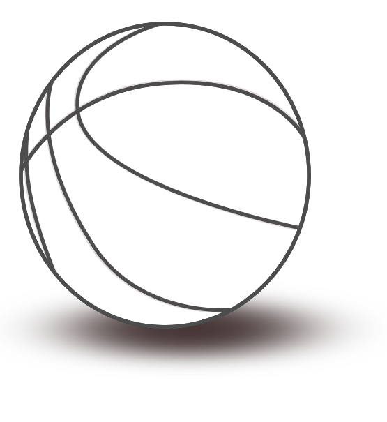 Basketball Clip Art Black and White