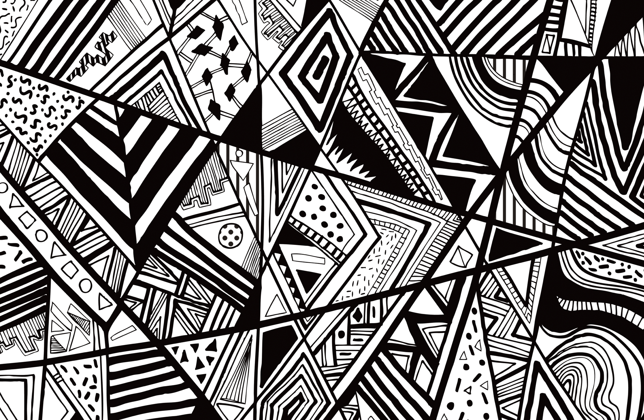 Black and White Abstract Line Patterns Black and White Abstract Line Patterns