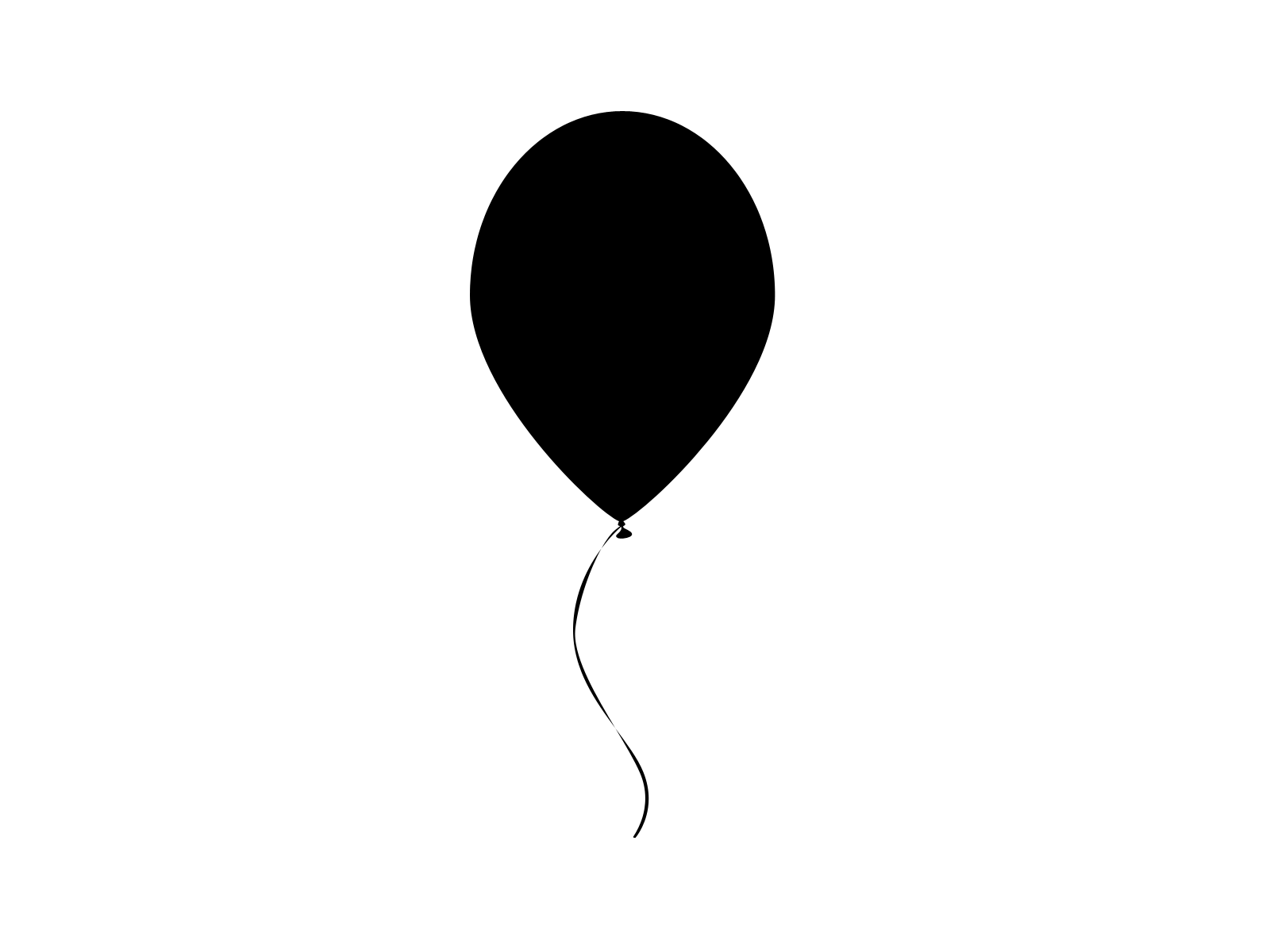 Black and White Balloon Clip Art