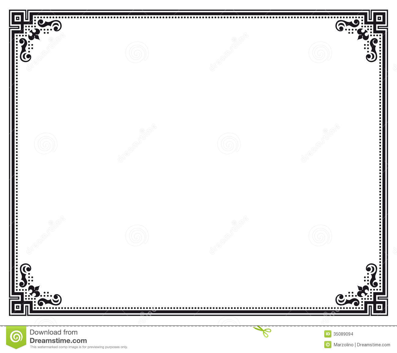 Black and White Certificate Borders