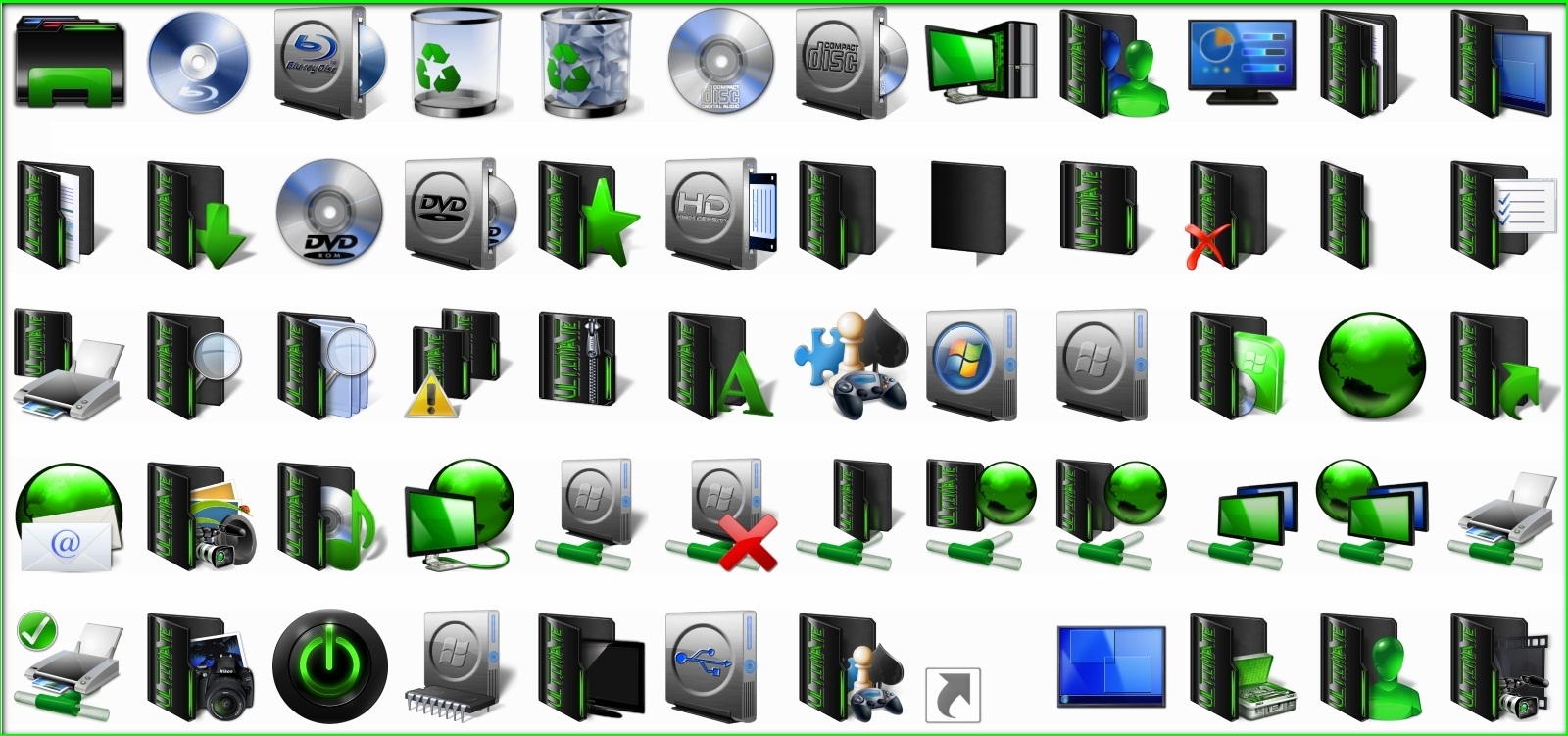 9 Icon Packs Green Images