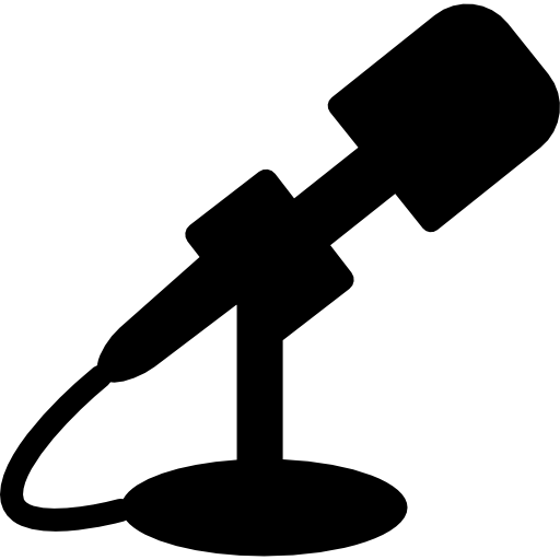 Black Microphone Silhouette