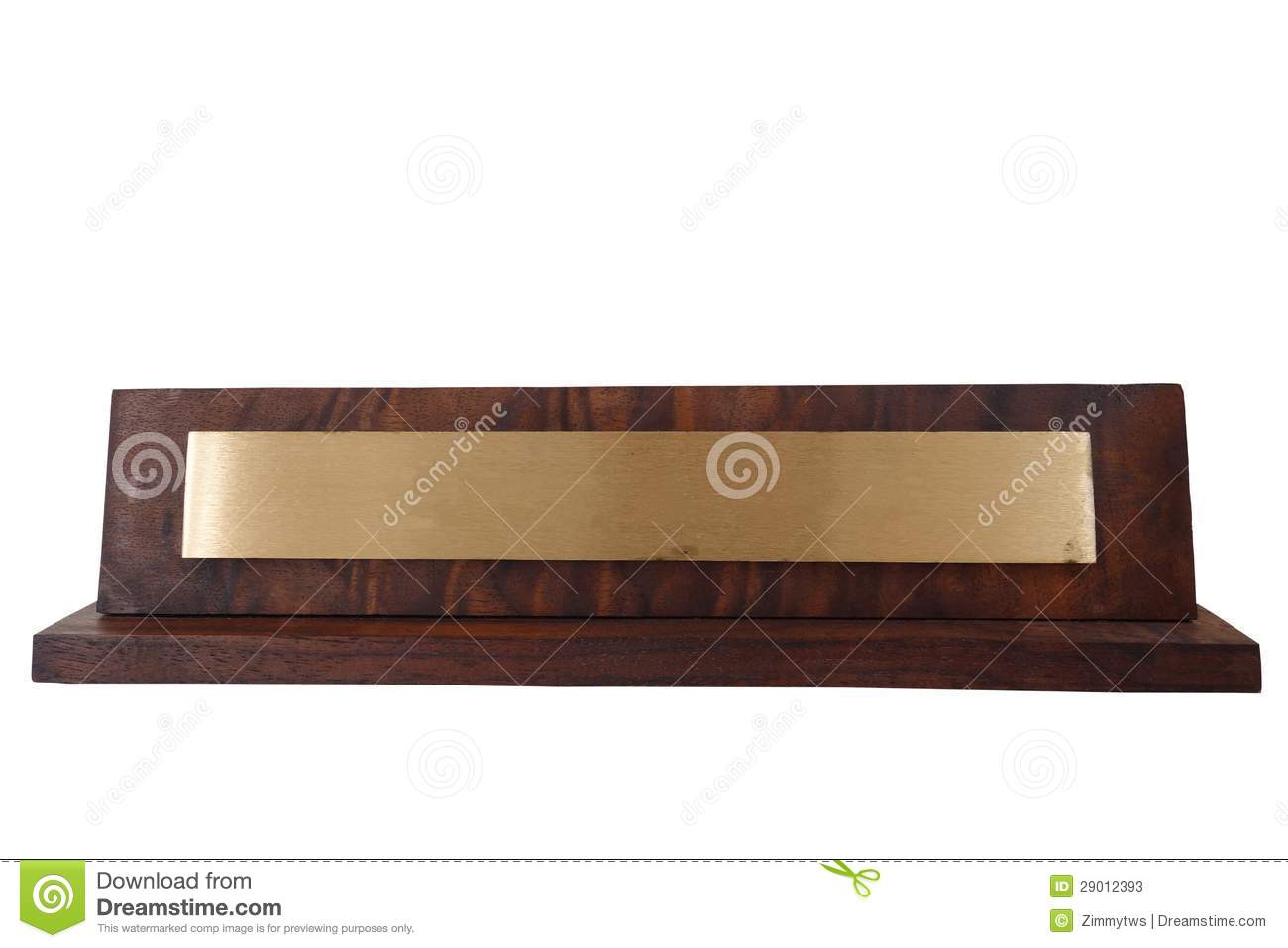 Blank Wooden Name Plate