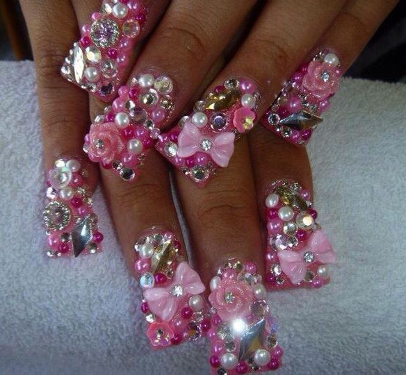 Blinged Out Nail Art Design