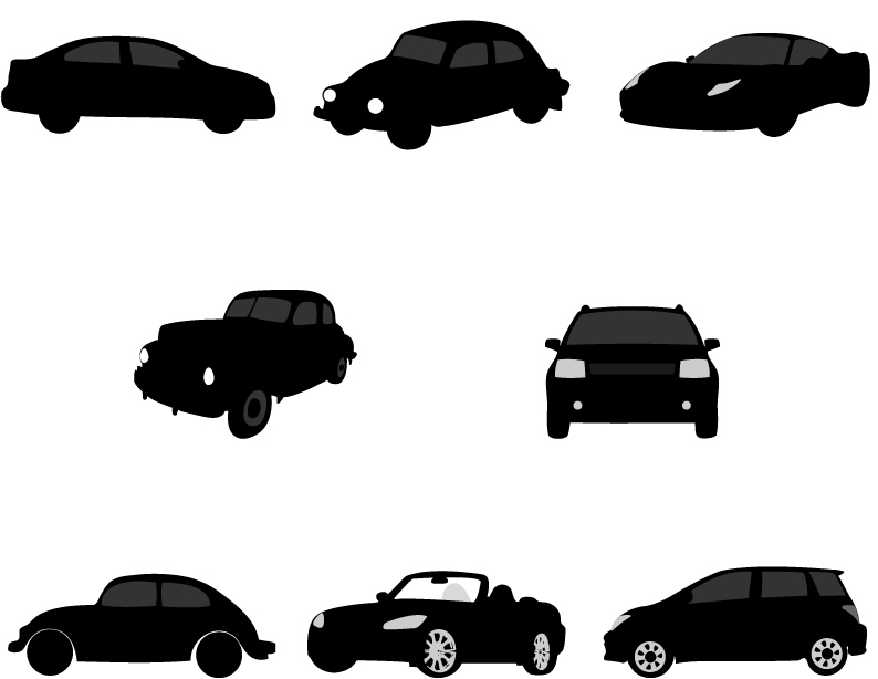 8 Car Silhouette Vector Free Images - Sports Car Silhouette Vector, Car