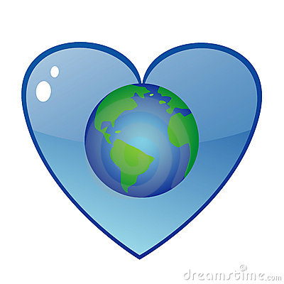 Cartoon Earth Heart