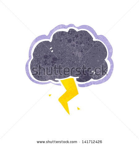 Cartoon Storm Cloud Vector