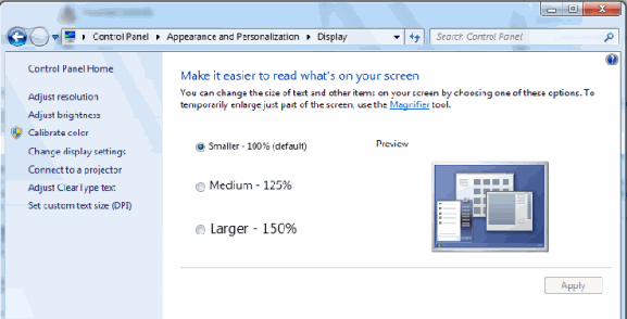 Change Icon Size Windows 7