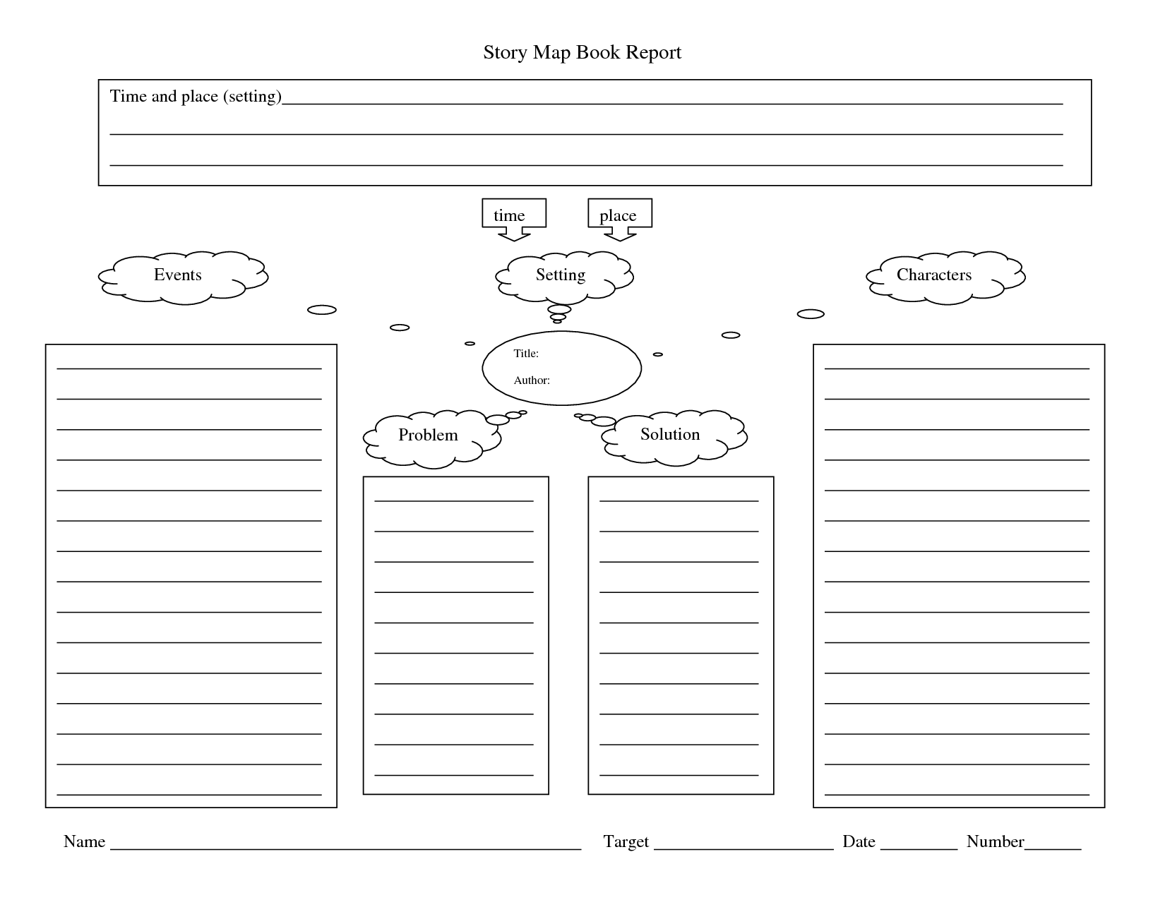 Character Story Map Graphic Organizer