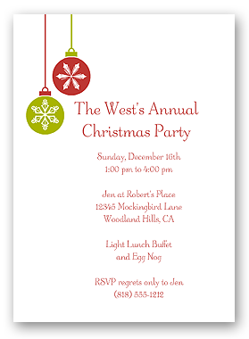 Christmas Holiday Party Invitation Templates Free