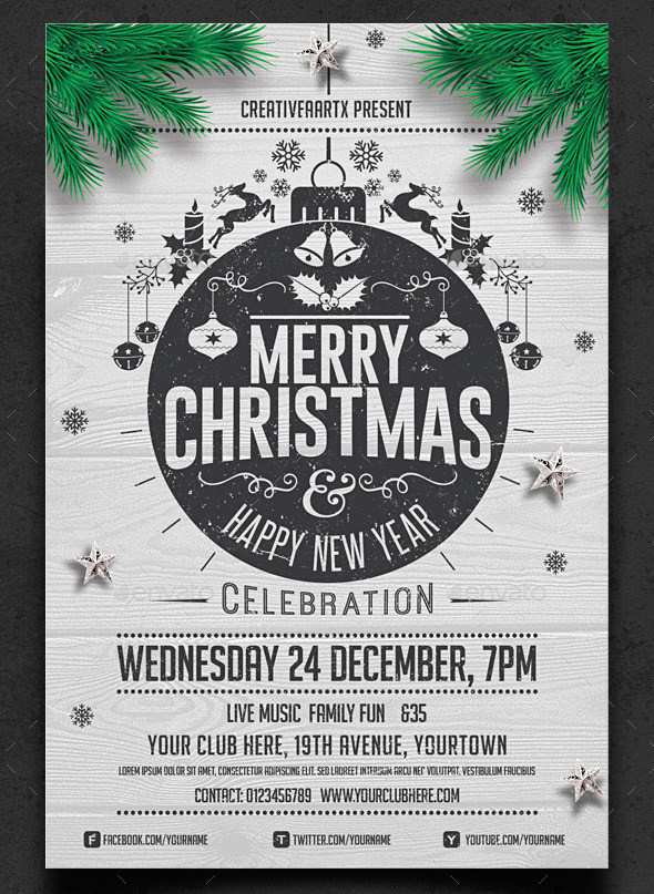 Christmas Party Flyer Template