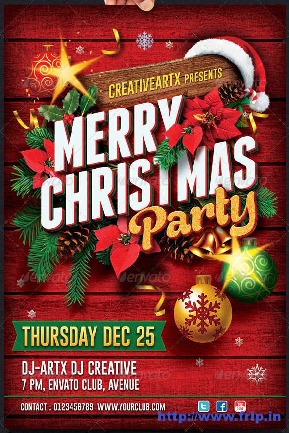 Christmas Party Flyer Template Christmas Party Flyer Template