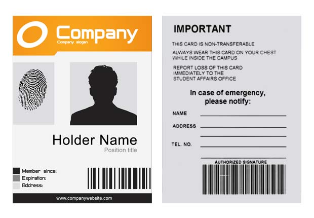 Company ID Card Template