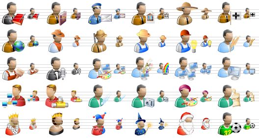 Computer People Icons Computer People Icons