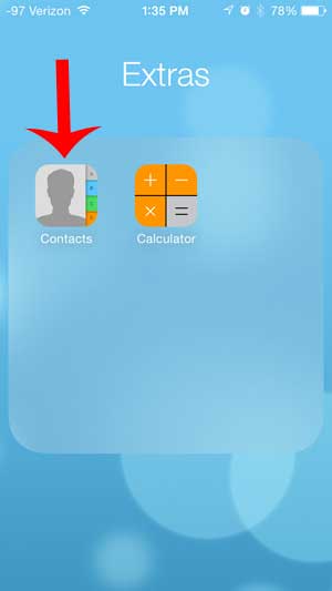 Contacts Icon On iPhone 5C