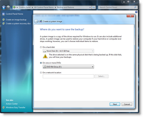 Create System Backup Windows 8 Create System Backup Windows 8