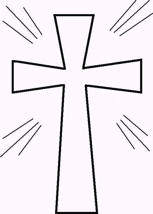 Cross Coloring Page Template