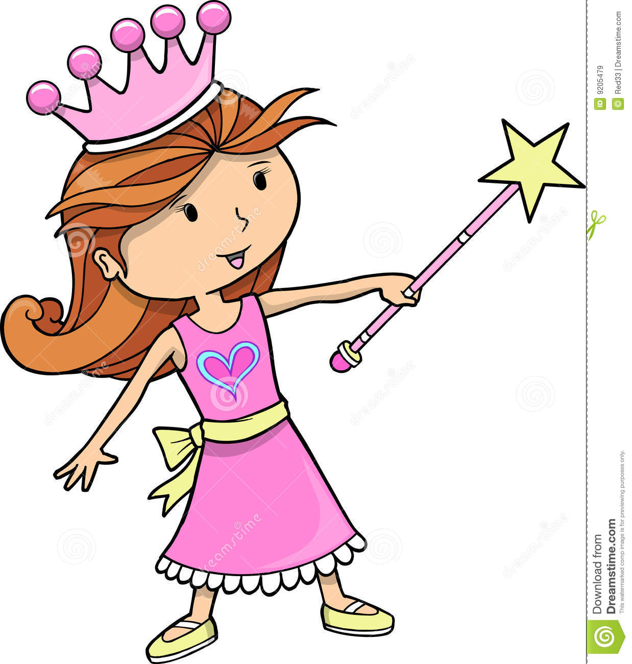 Cute Cartoon Girl Princess