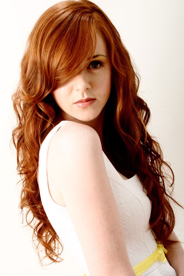 Dark Strawberry Blonde Hair with Red Highlights