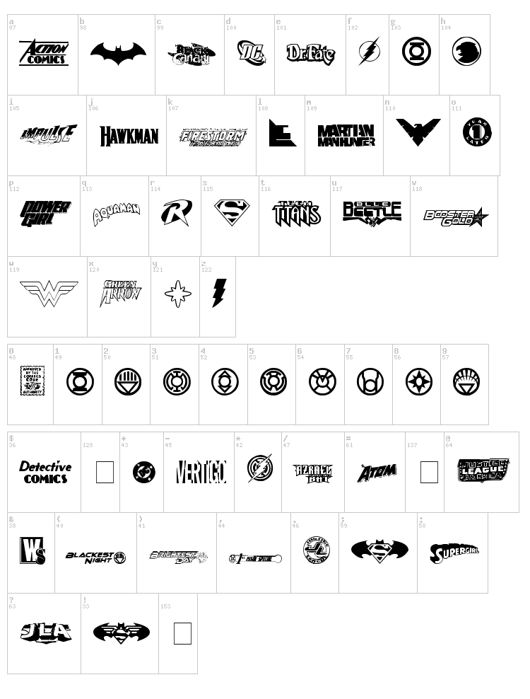 DC Comics Logo Font