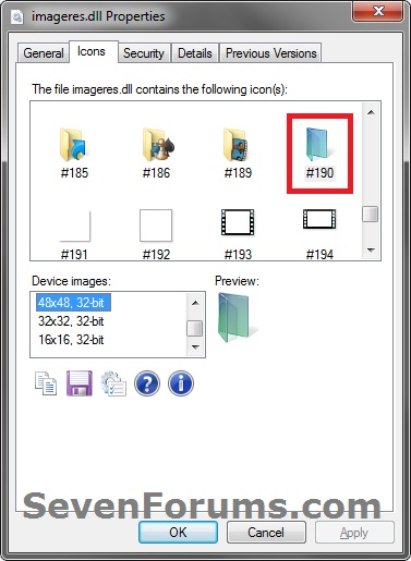 Default Windows 7 Folder Icons Default Windows 7 Folder Icons
