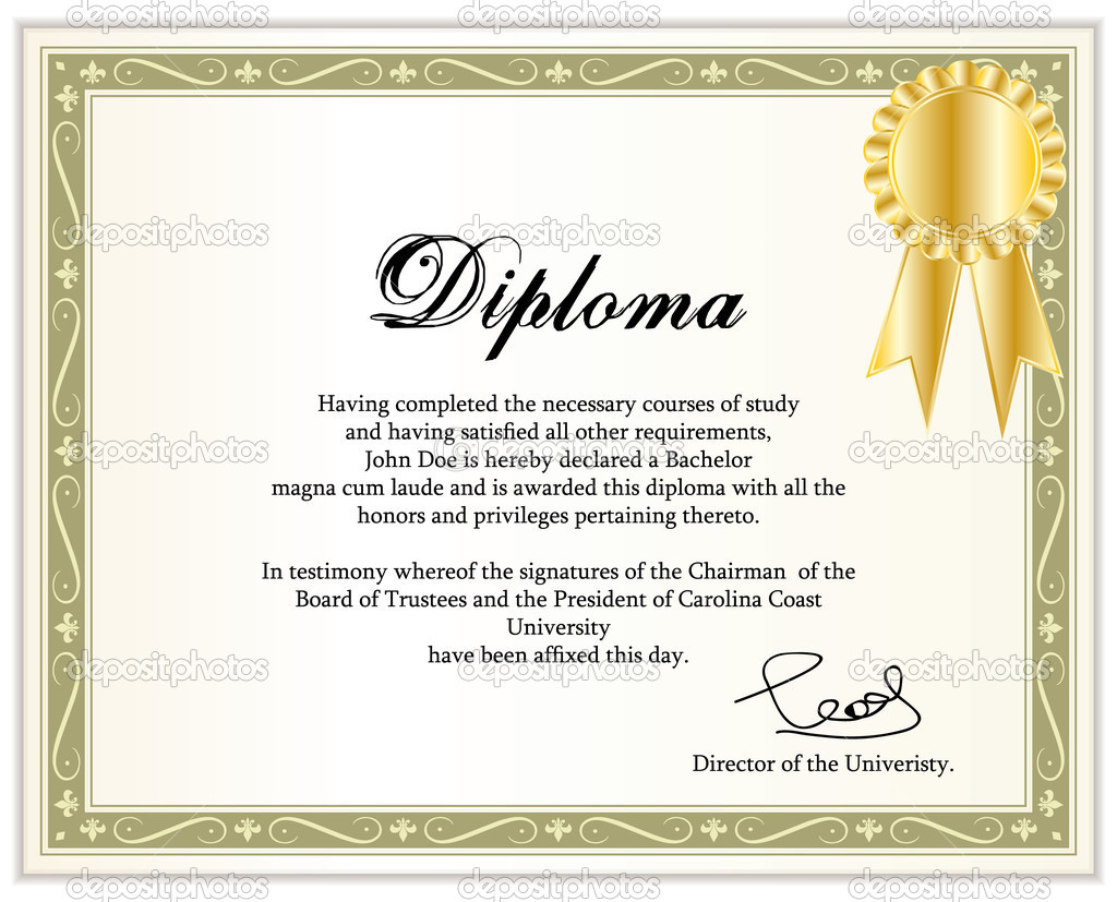 Diploma Certificate Template