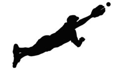 Diving Baseball Catch Clip Art