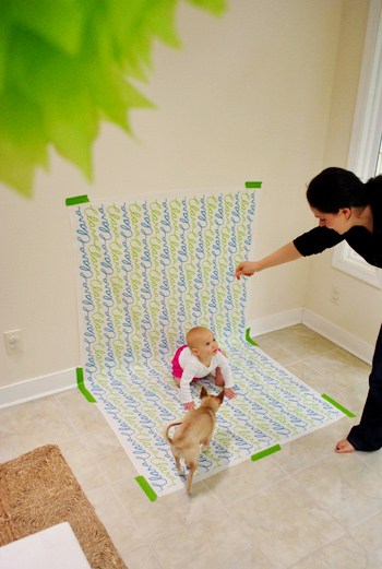 DIY Backdrop with Wrapping Paper DIY Backdrop with Wrapping Paper
