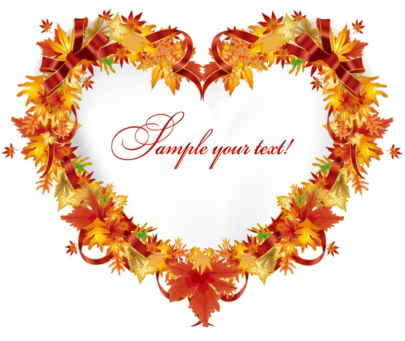 Fall Leaves Border Vector Free