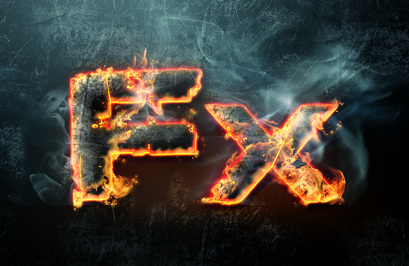 Fire Text Effect Photoshop