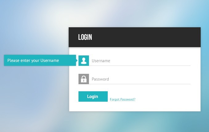 Flat UI Login