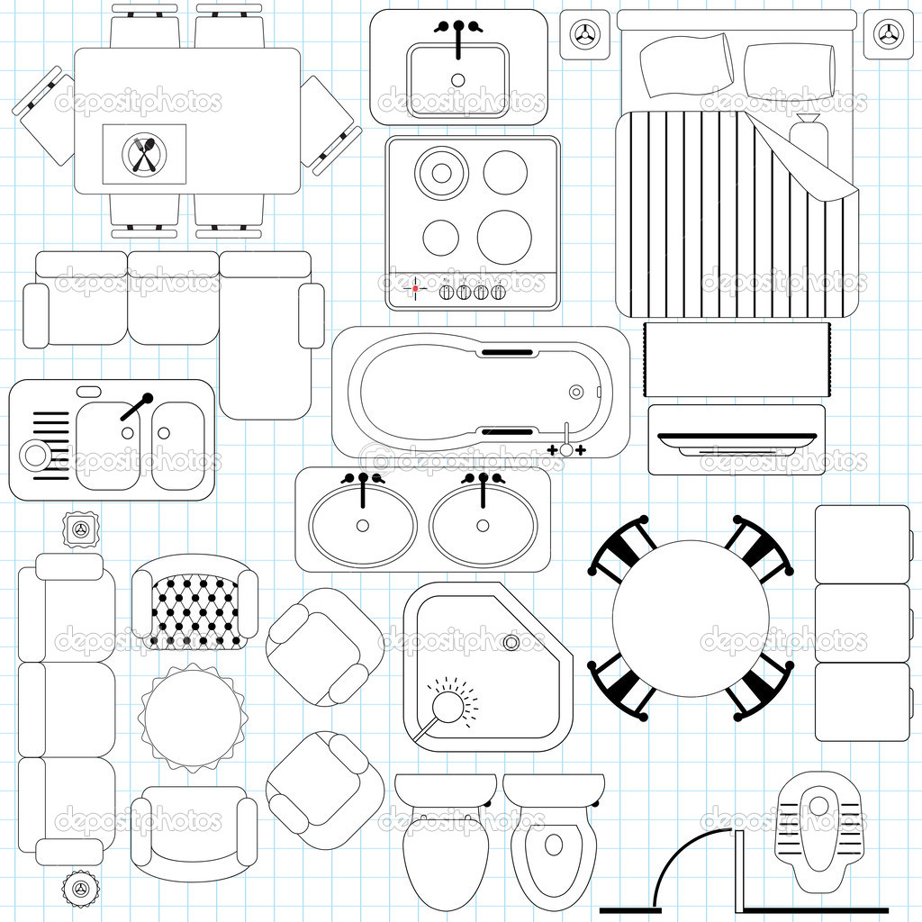 7 Floor Plan Furniture Vector Images Floor Plan with