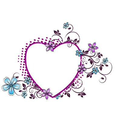 Floral Hearts Vector