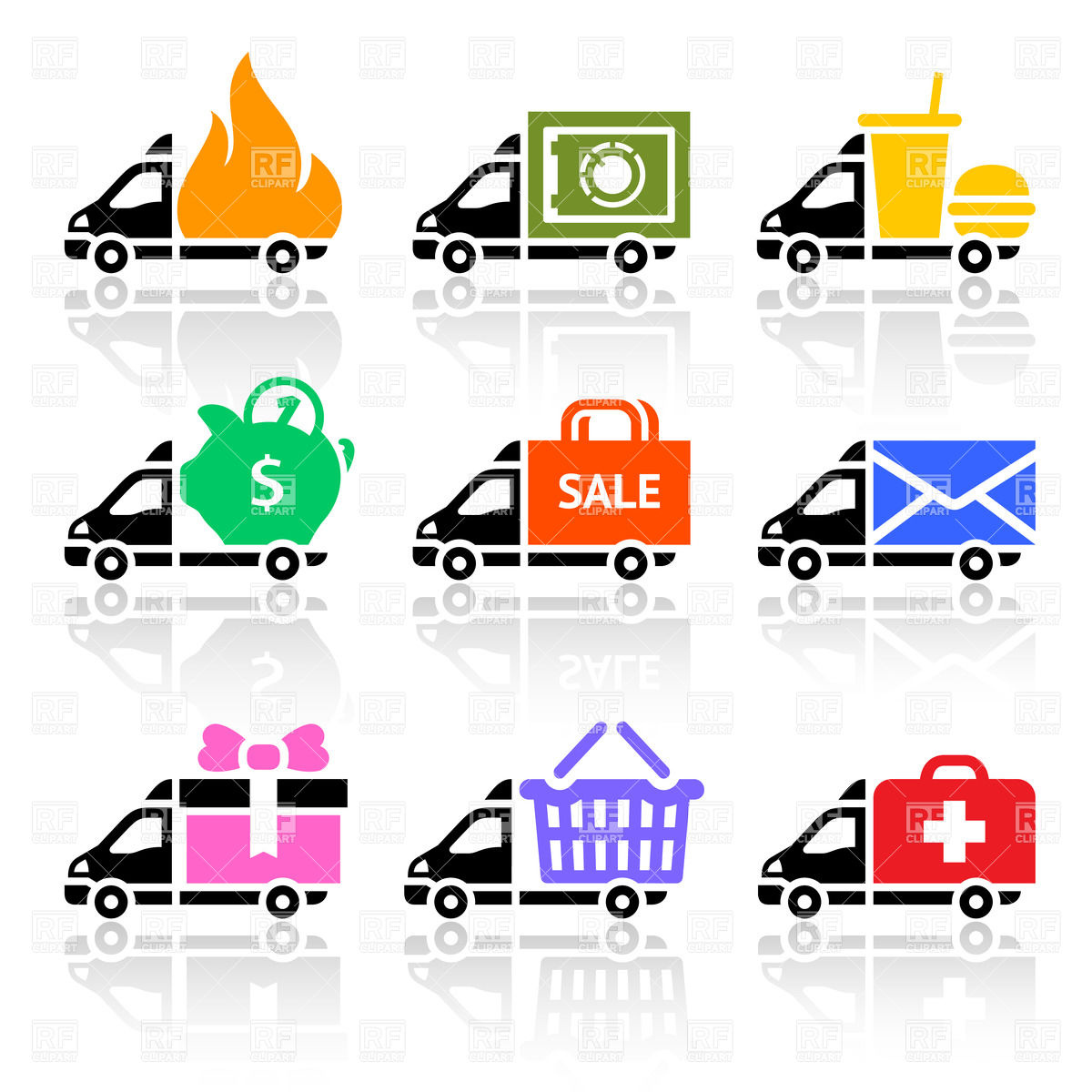 Food Delivery Truck Clip Art