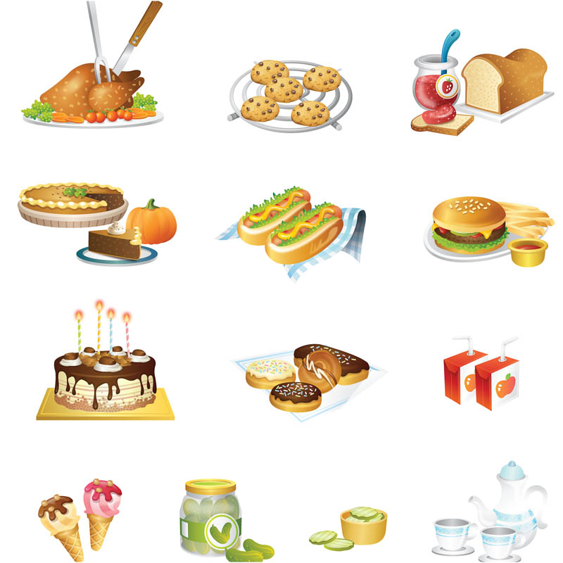 Food Vector Illustrations Food Vector Illustrations