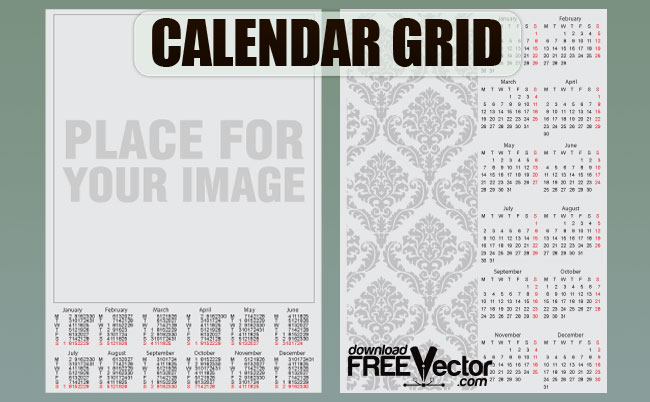 Free Calendar Grid Template