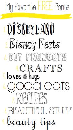 Free Disneyland Fonts Download