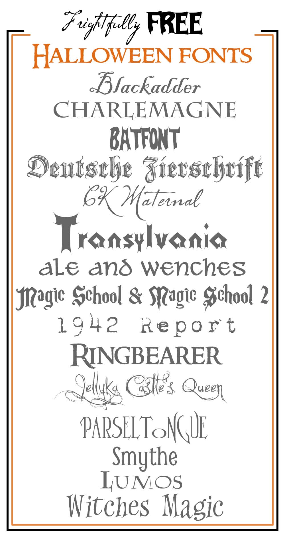 Free Halloween Fonts Free Halloween Fonts