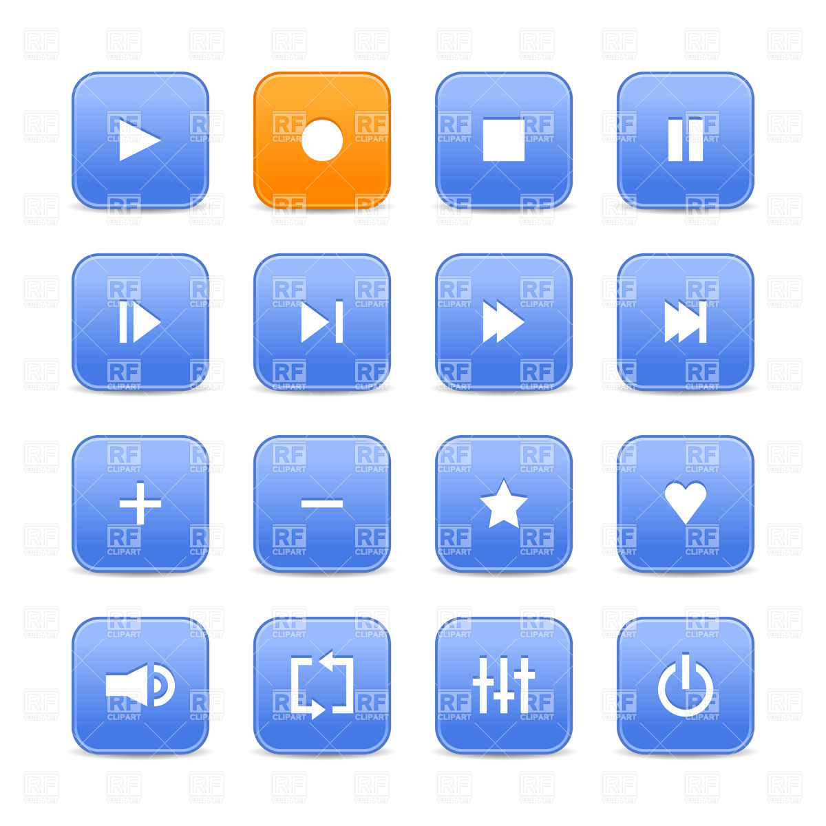 Free Media Player Button Icons